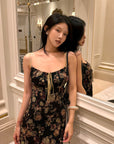 Hydrae Vintage Floral Slip Mini Dress