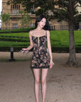 Hydrae Vintage Floral Slip Mini Dress