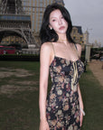 Hydrae Vintage Floral Slip Mini Dress