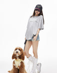 IAMXIAA 오버사이즈 워시드 그레이 티