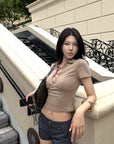 Hydrae 로우 라이즈 핀스트라이프 쇼츠