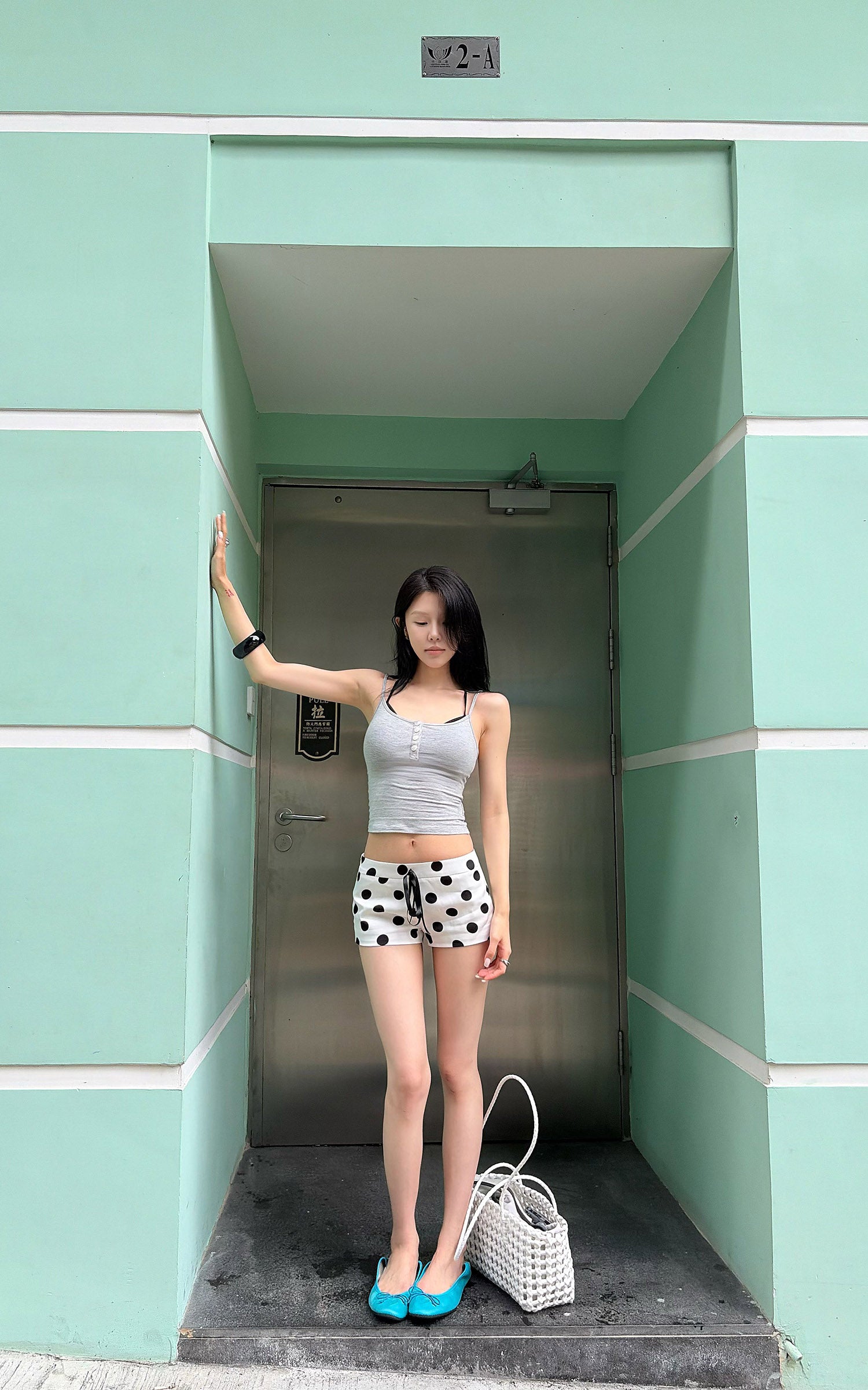 Hydrae 도트 리본 마이크로 쇼츠