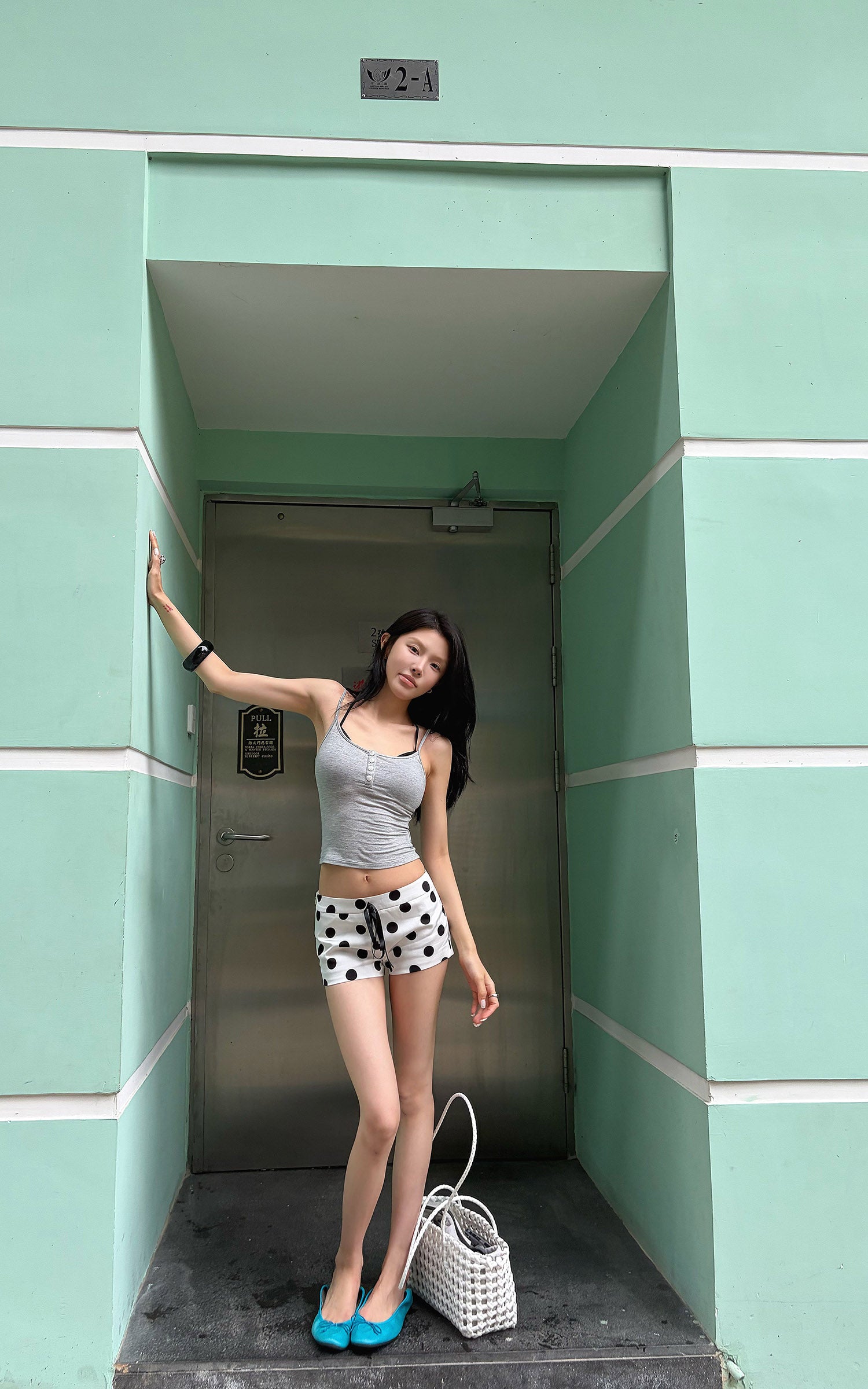Hydrae 도트 리본 마이크로 쇼츠