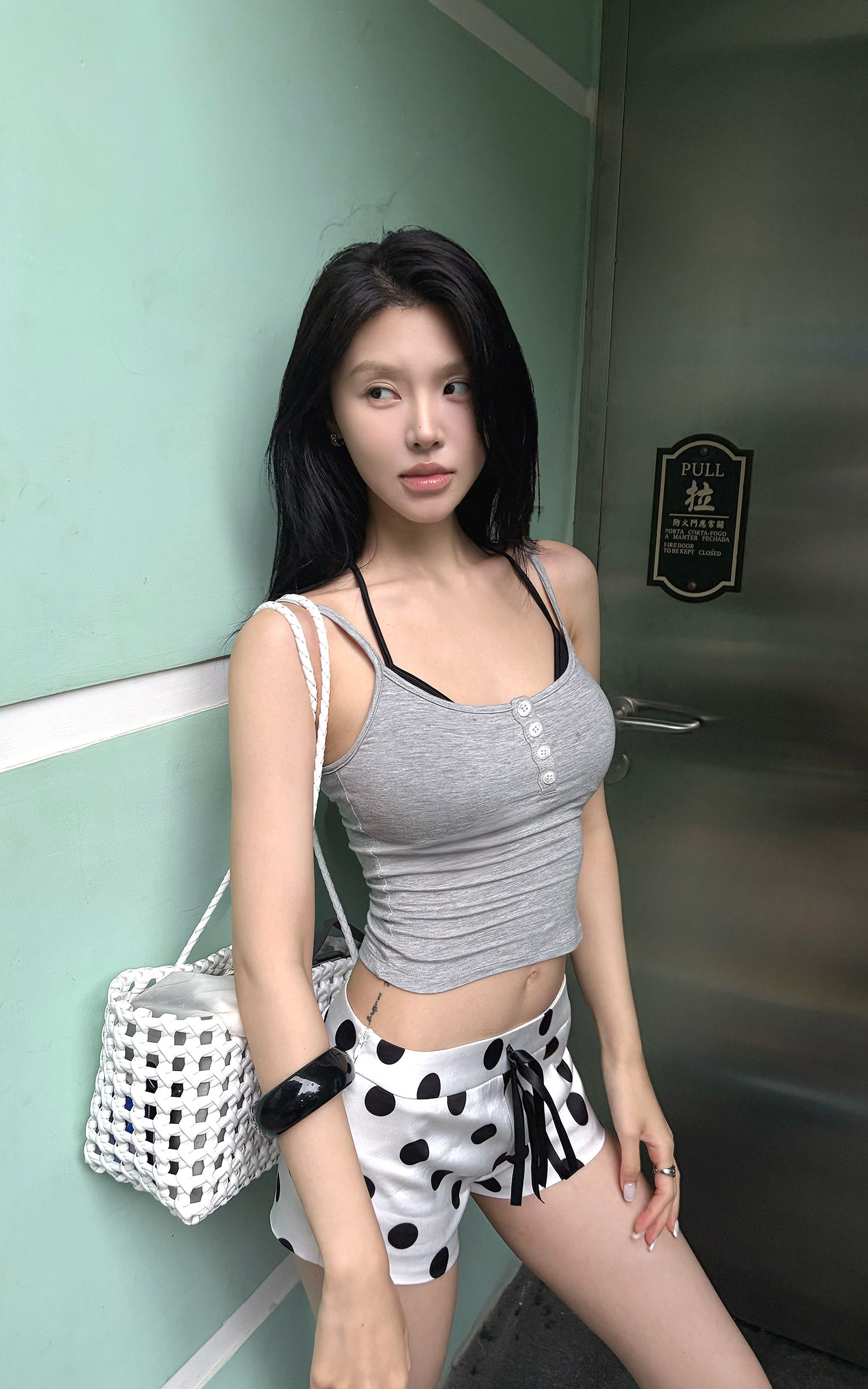 Hydrae 도트 리본 마이크로 쇼츠