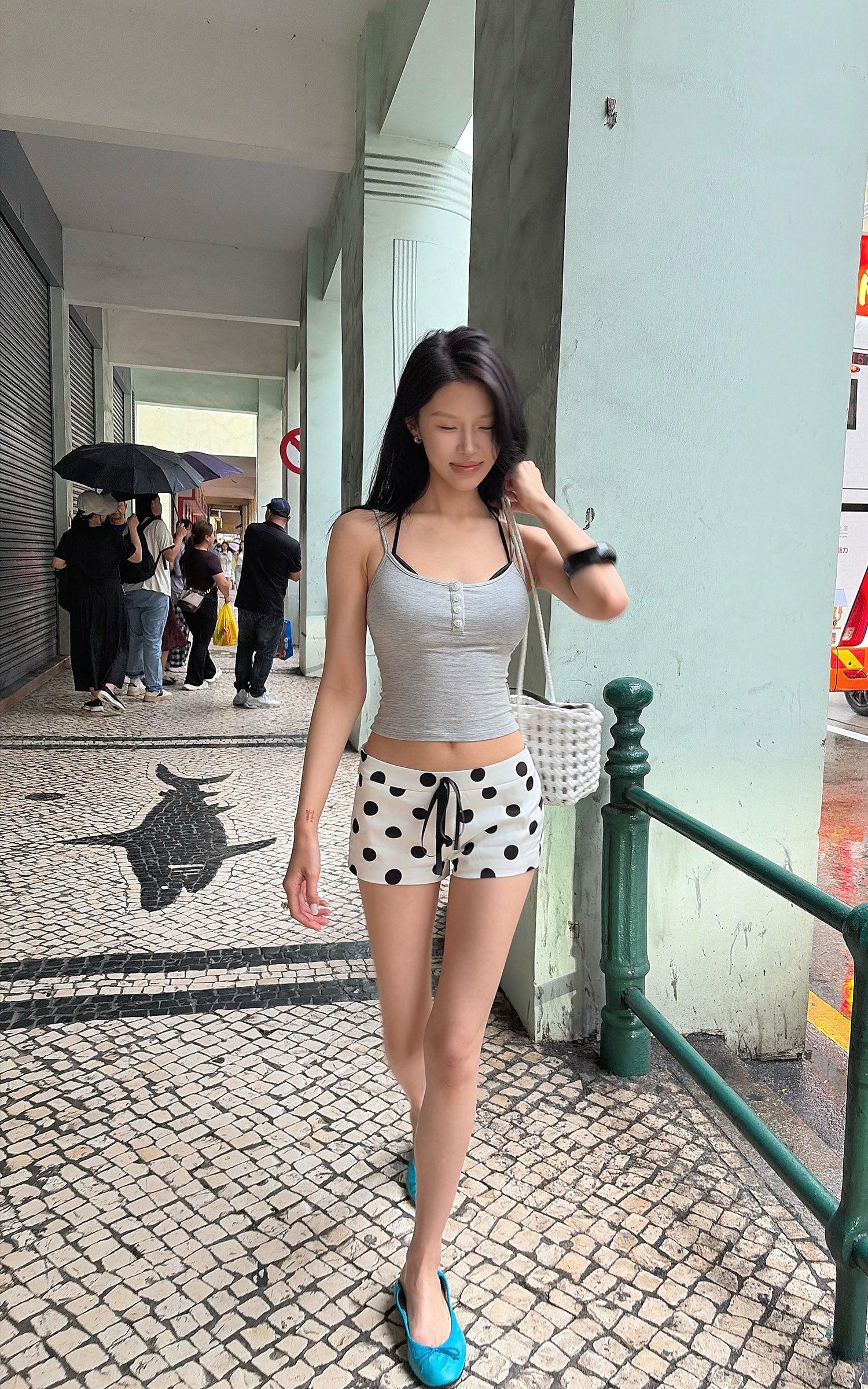 Hydrae 도트 리본 마이크로 쇼츠