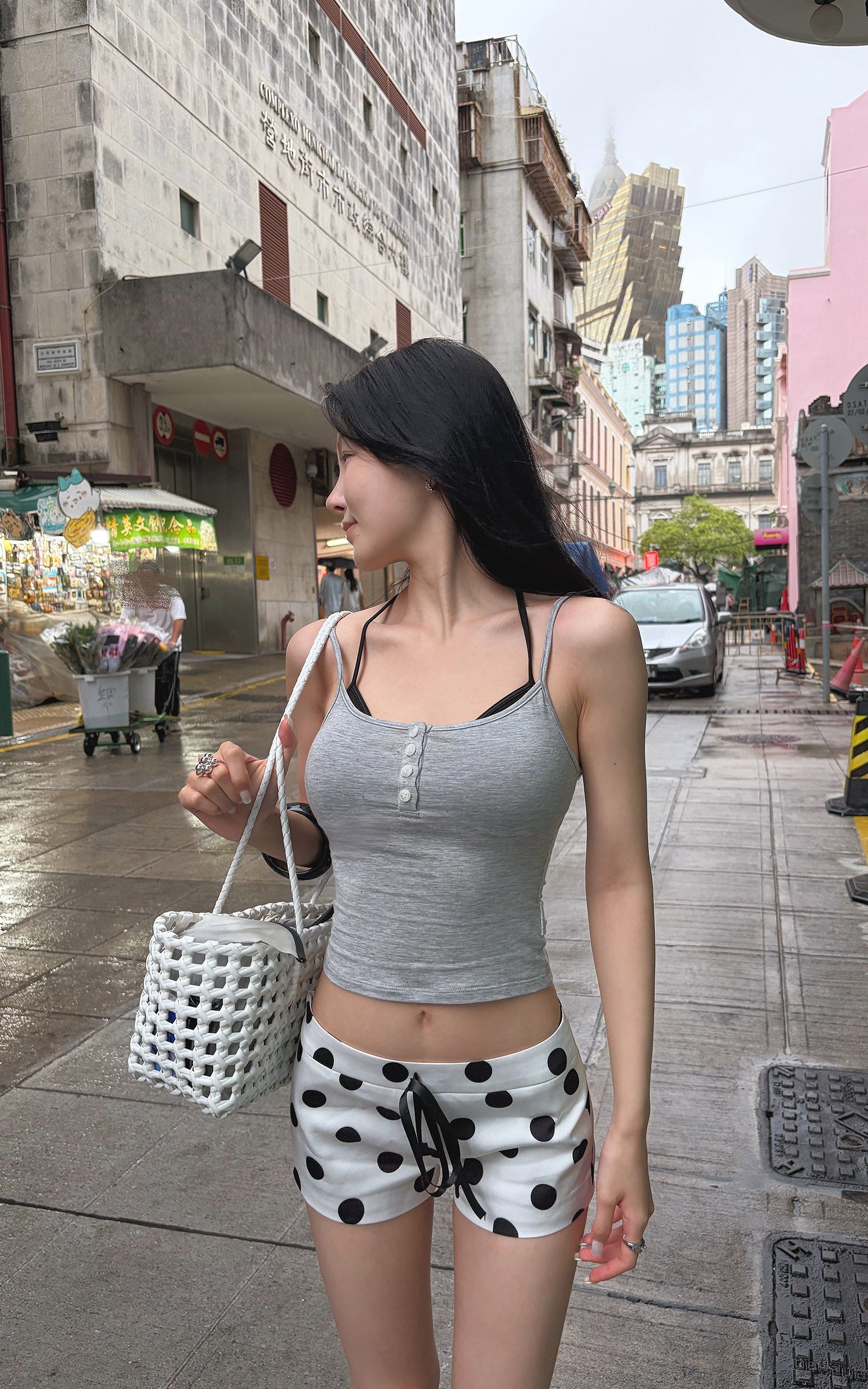 Hydrae 도트 리본 마이크로 쇼츠