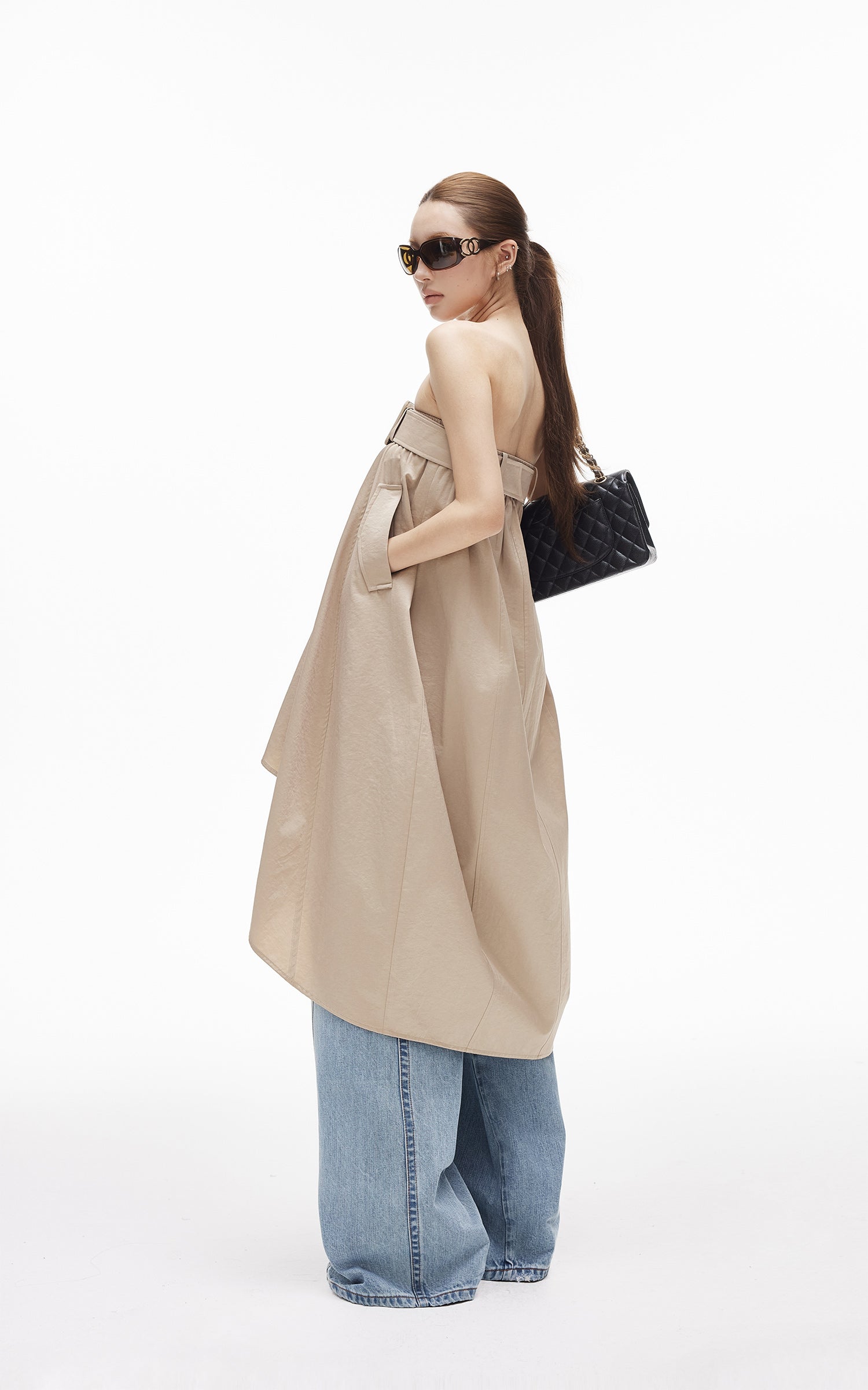 IAMXIAA Convertible Trench Bandeau Top
