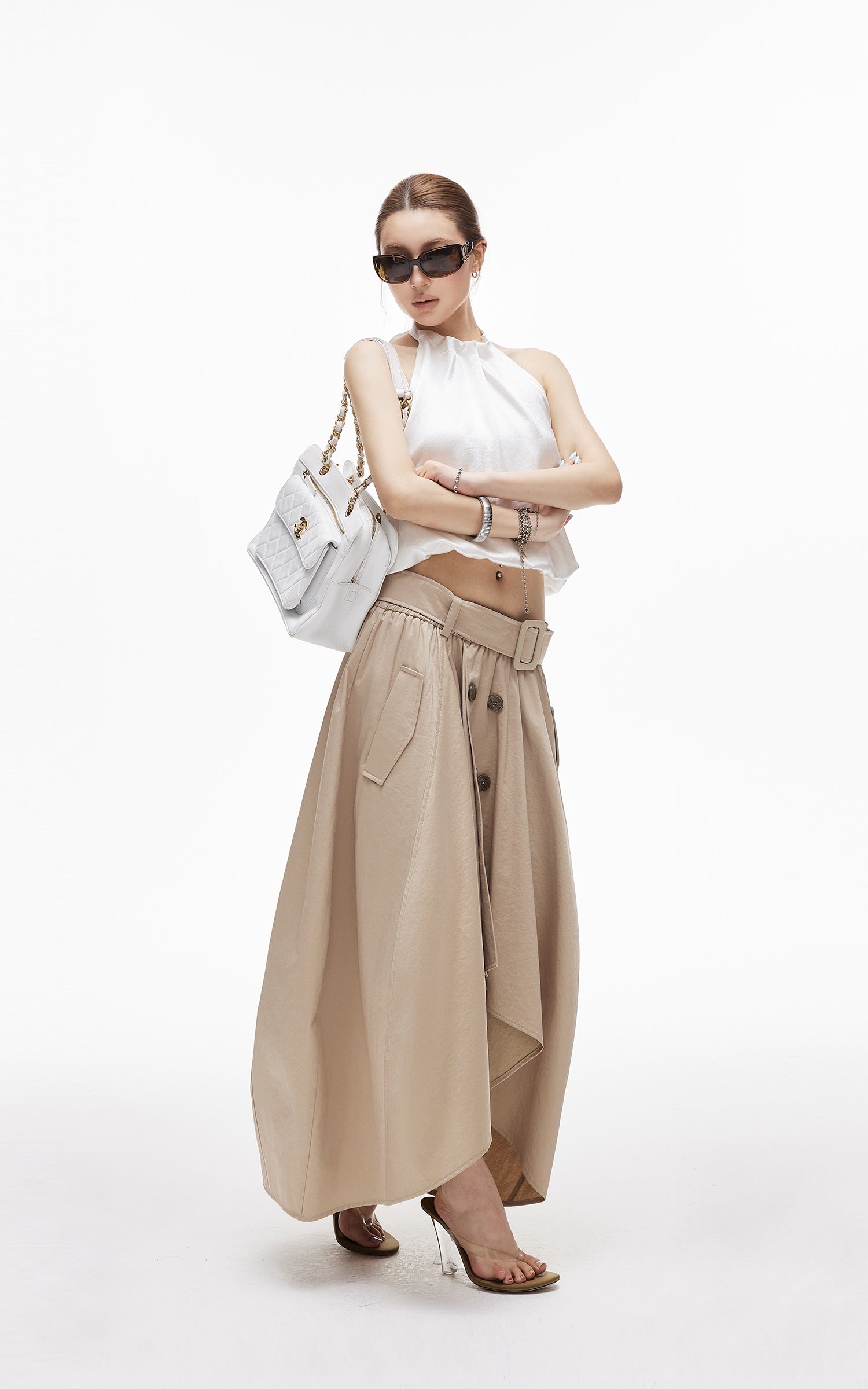 IAMXIAA Convertible Trench Bandeau Top