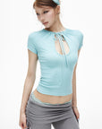 IAMXIAA T-shirt bébé ajusté à nouer