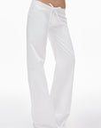 IAMXIAA Pantalon large à cordon taille basse