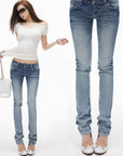 IAMXIAA Low-Rise Washed Skinny Denim Pants