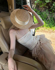 Rase le sol Draped Tube Top & Layered Tulle Skirt Set