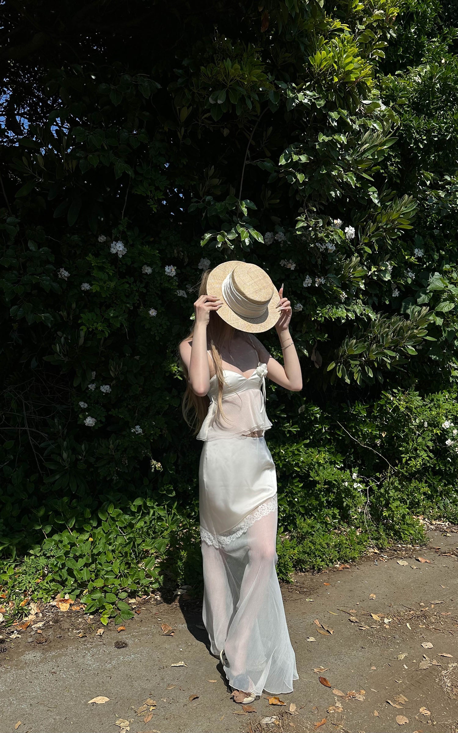 Rase le sol Rose Veil Camisole &amp; Sheer Skirt Set