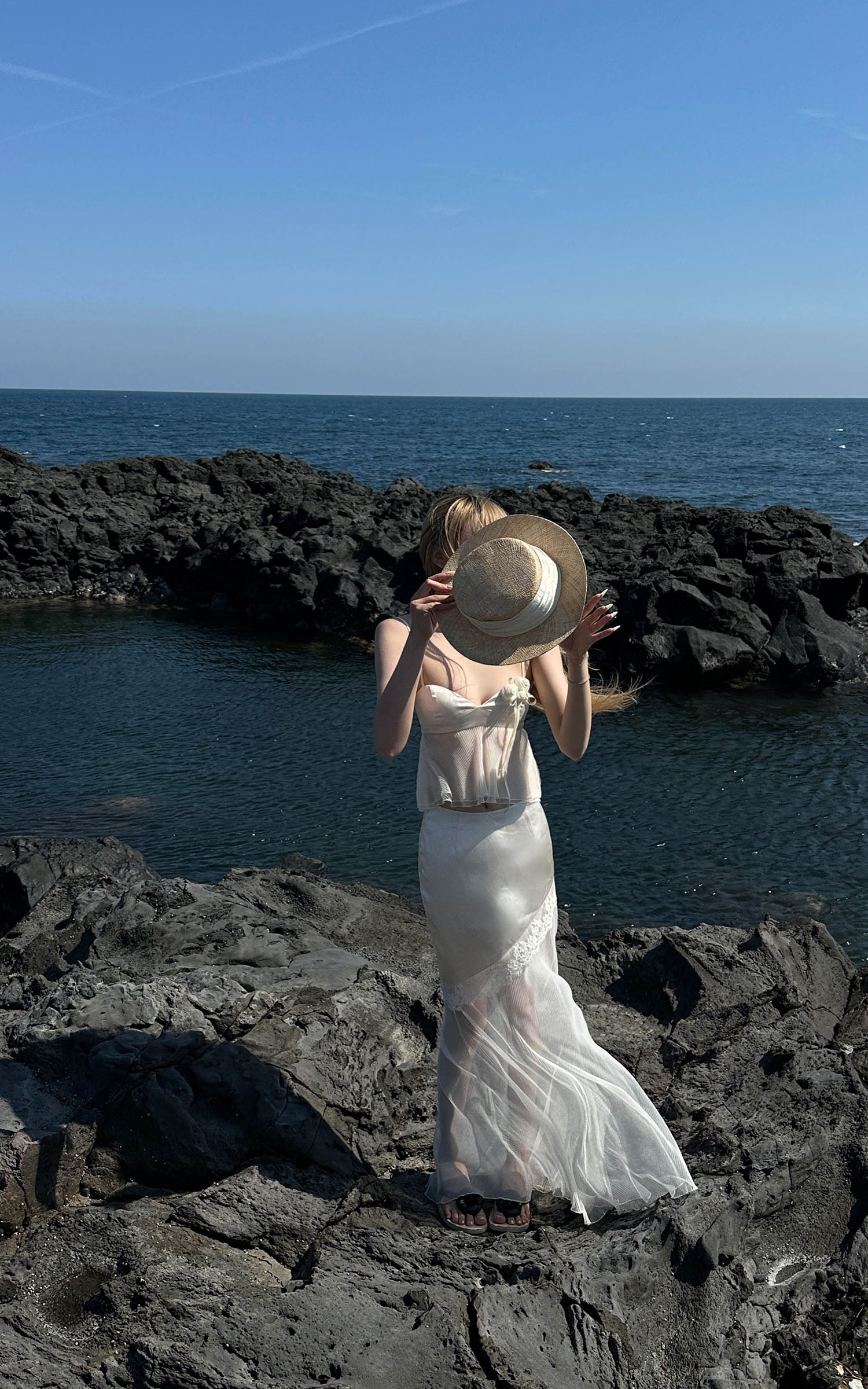 Rase le sol Rose Veil Camisole &amp; Sheer Skirt Set