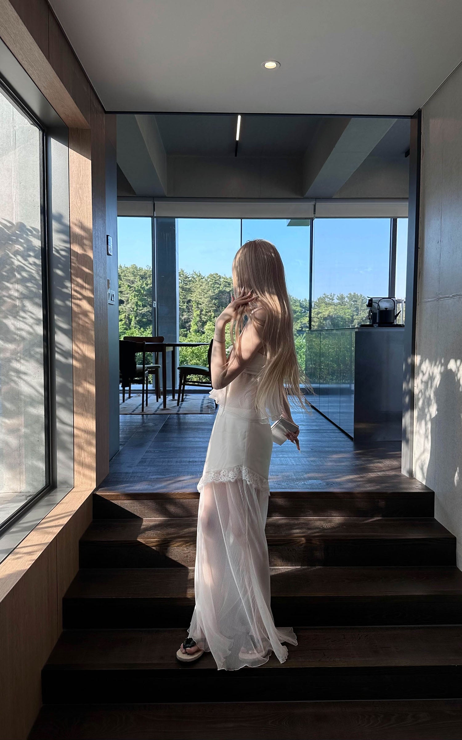 Rase le sol Rose Veil Camisole &amp; Sheer Skirt Set