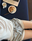 Rase le sol Raw-Edge Terry Cotton Rolled-Hem Shorts