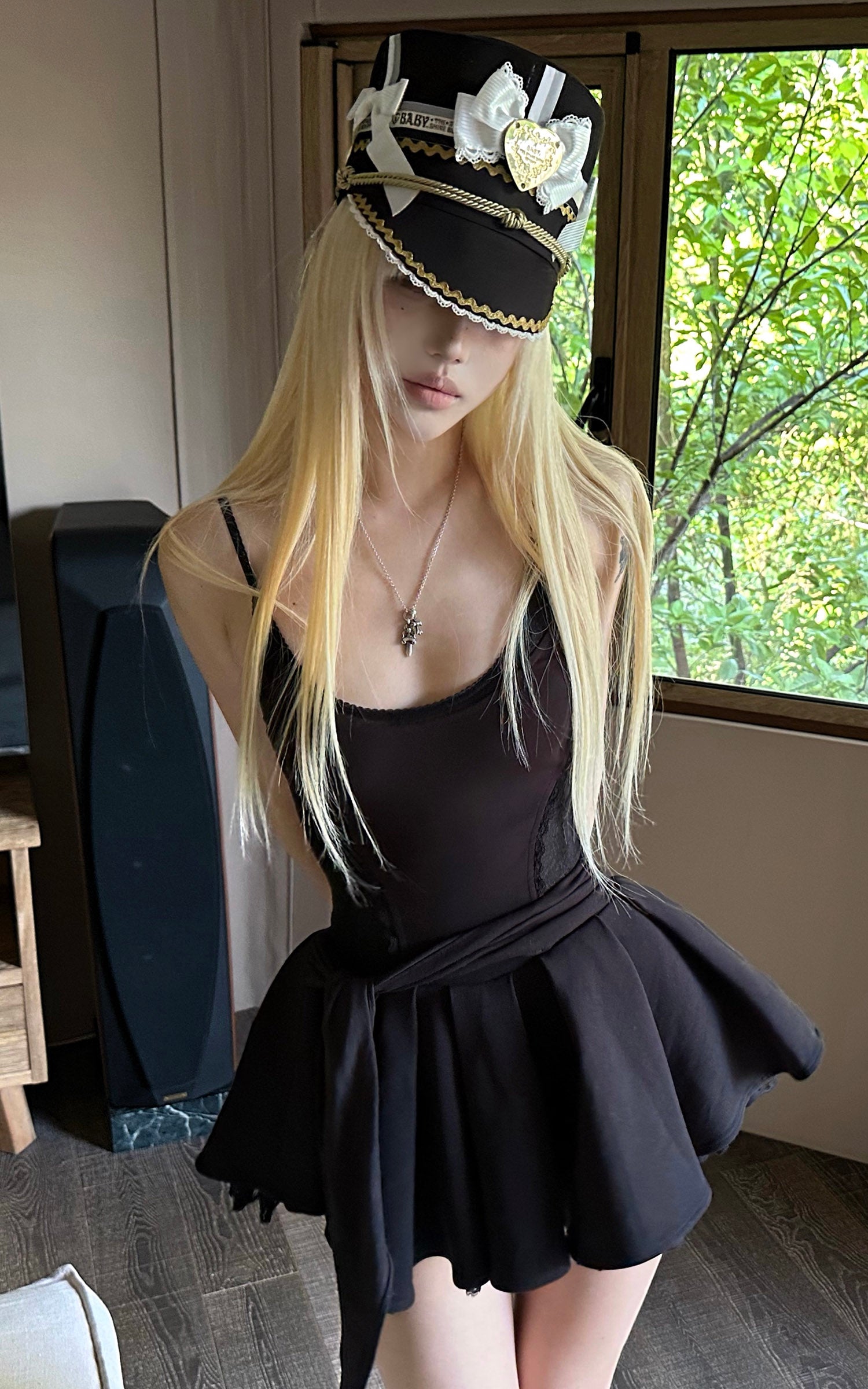 Rase le sol 레이스 패널 발레 미니 캐미솔 원피스
