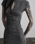 DOINDULGE Mandarin Collar Cheongsam Maxi Dress