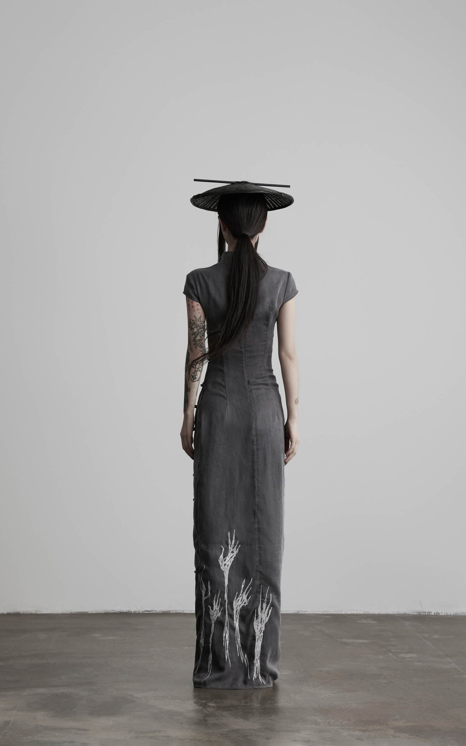 DOINDULGE Mandarin Collar Cheongsam Maxi Dress