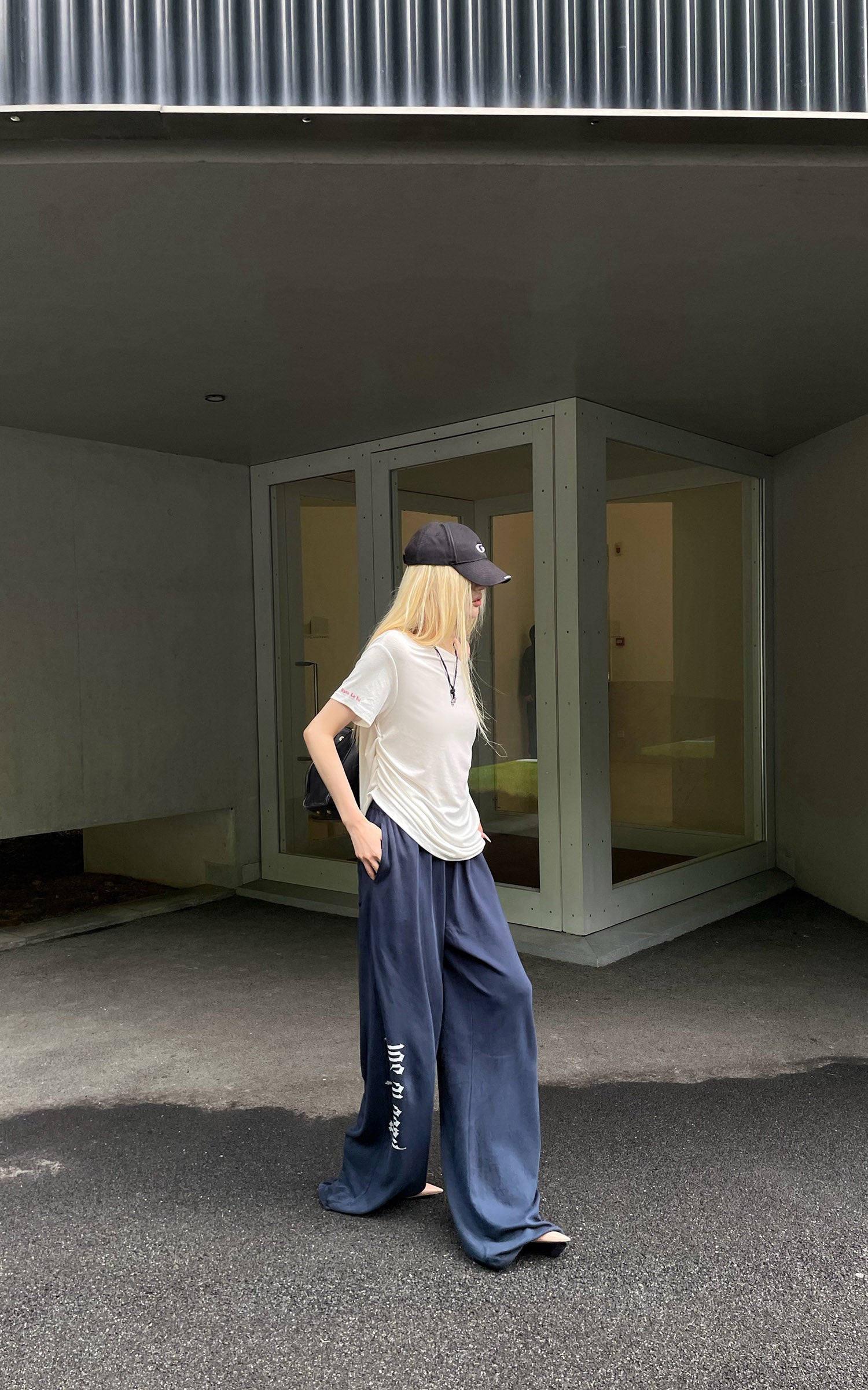 Rase le sol Asymmetric Drape Off-Shoulder Top