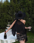 ROVENTE Lace Fringe Mini Skirt