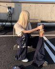 Rase le sol 고딕 로고 와이드 팬츠 스웨트팬츠