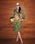 ROVENTE Floral Ruffle Shirt & Skirt Set