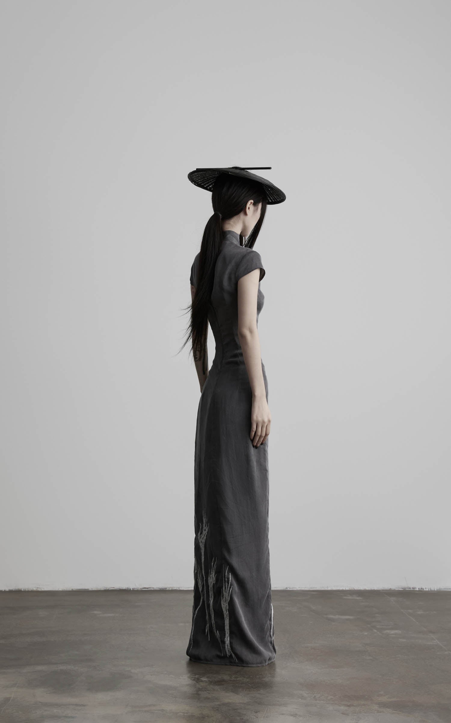 DOINDULGE Mandarin Collar Cheongsam Maxi Dress