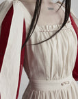 DOINDULGE Square Neck Puff Sleeve Maxi Dress