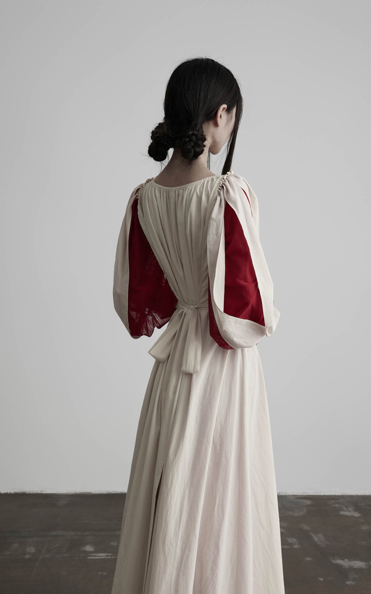 DOINDULGE Square Neck Puff Sleeve Maxi Dress