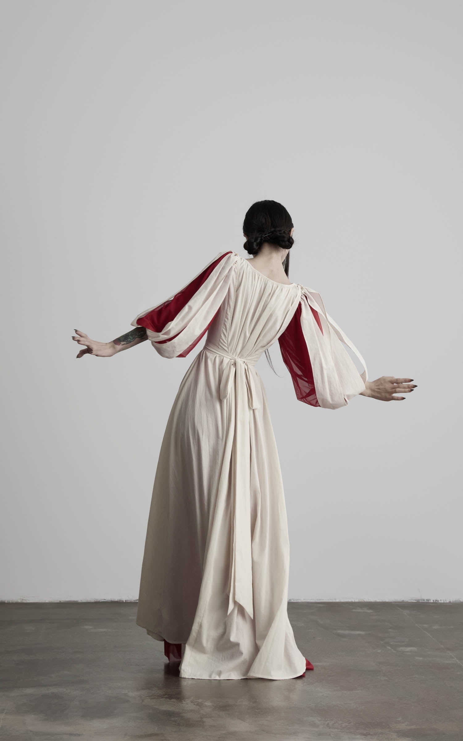 DOINDULGE Square Neck Puff Sleeve Maxi Dress