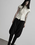 DOINDULGE Mock Neck Button Front Knit Top