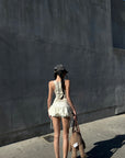WARDEN EDGE Lace-Up Racerback Tank & Balloon Mini Shorts Set