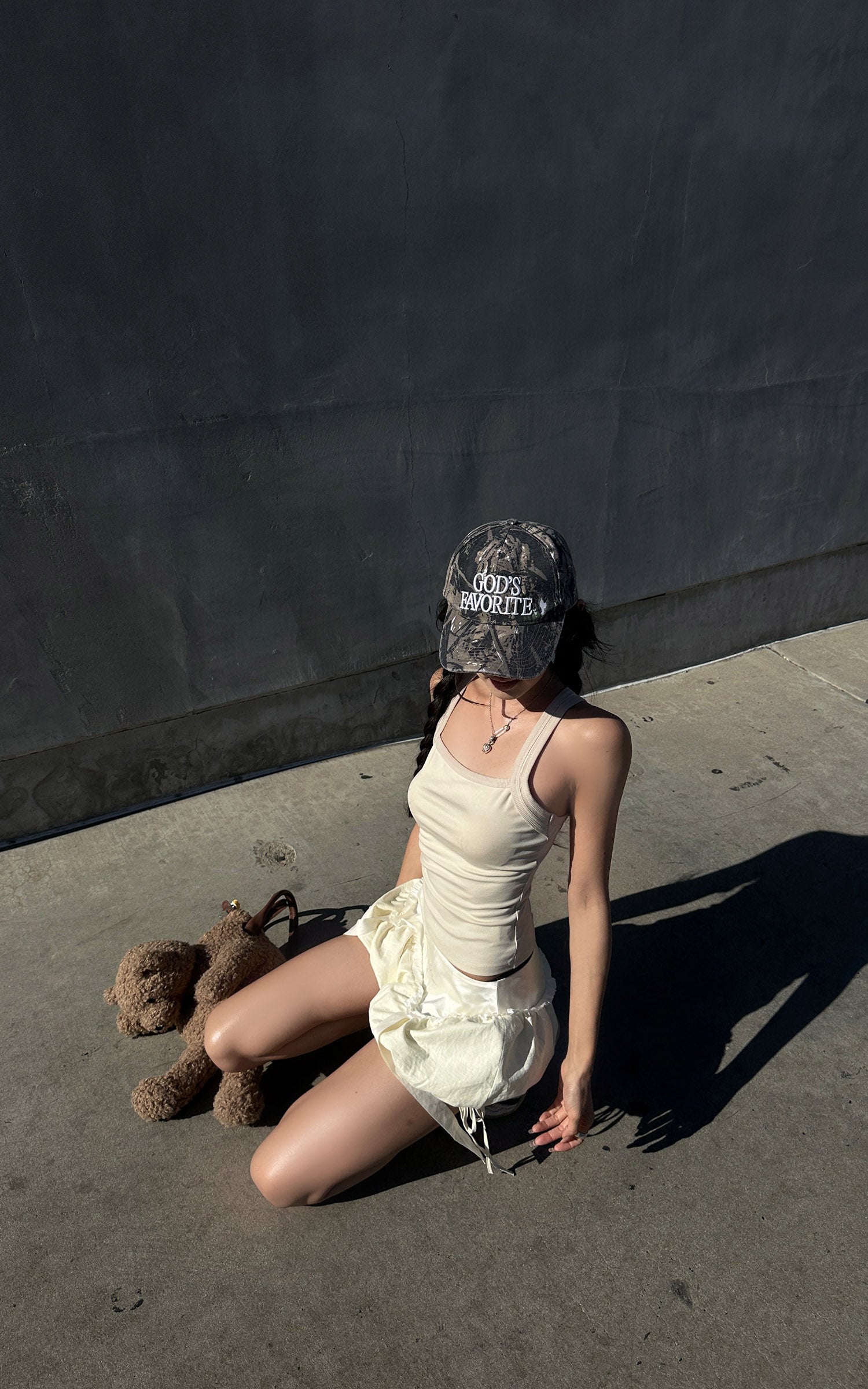 WARDEN EDGE Lace-Up Racerback Tank &amp; Balloon Mini Shorts Set
