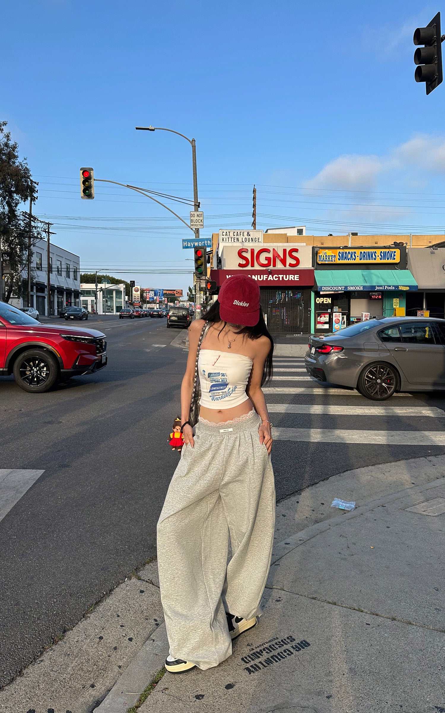 WARDEN EDGE Lowfat Milk Graphic Strapless Tube Top