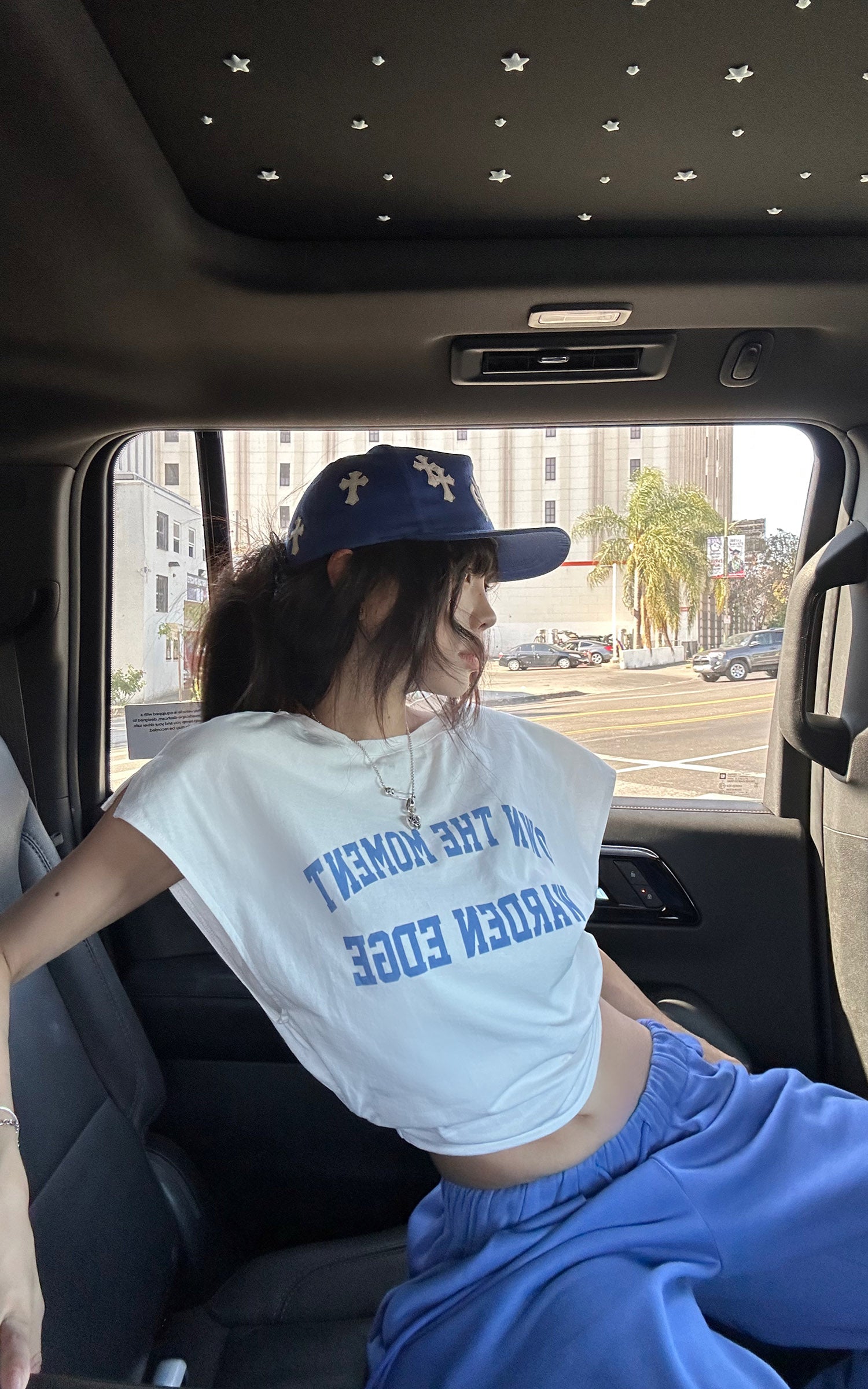 WARDEN EDGE Cobalt Wide-Leg Sweatpants