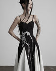 DOINDULGE Spaghetti Strap Panel Maxi Dress
