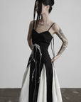 DOINDULGE Spaghetti Strap Panel Maxi Dress