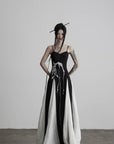 DOINDULGE Spaghetti Strap Panel Maxi Dress