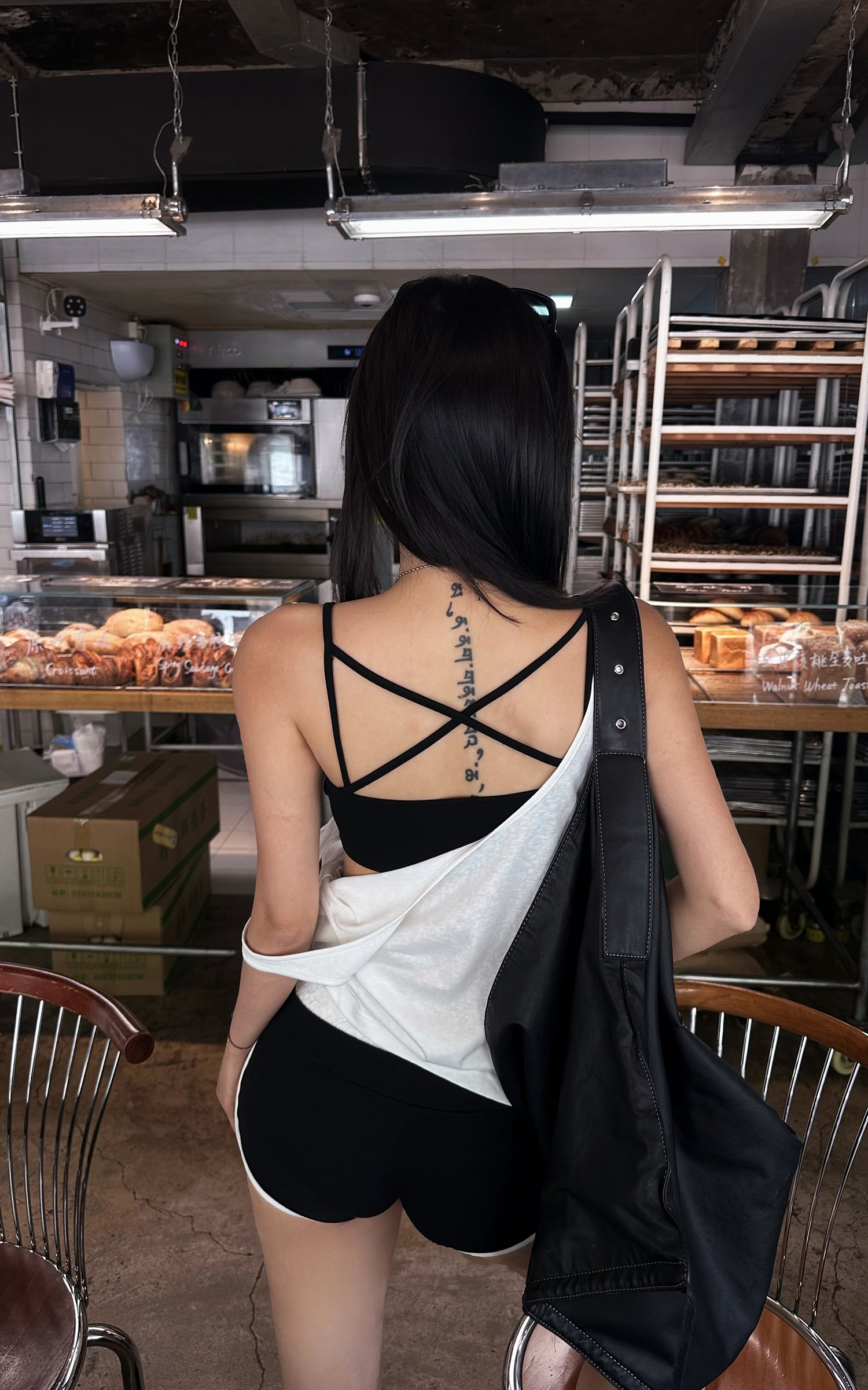 WARDEN EDGE Graphic Tank Top &amp; Strappy Bra Set