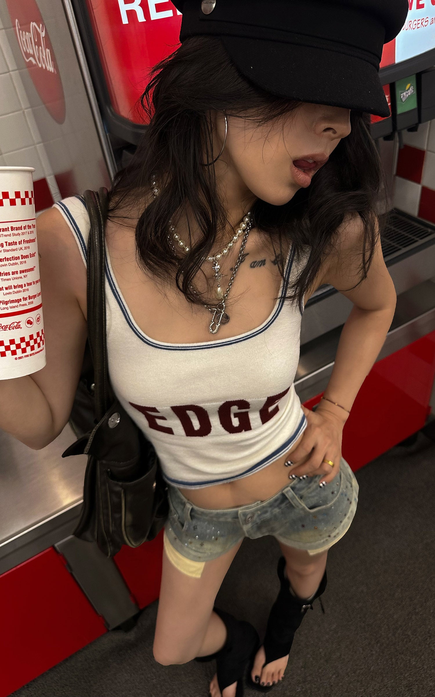 WARDEN EDGE EDGEロゴニットタンクトップ