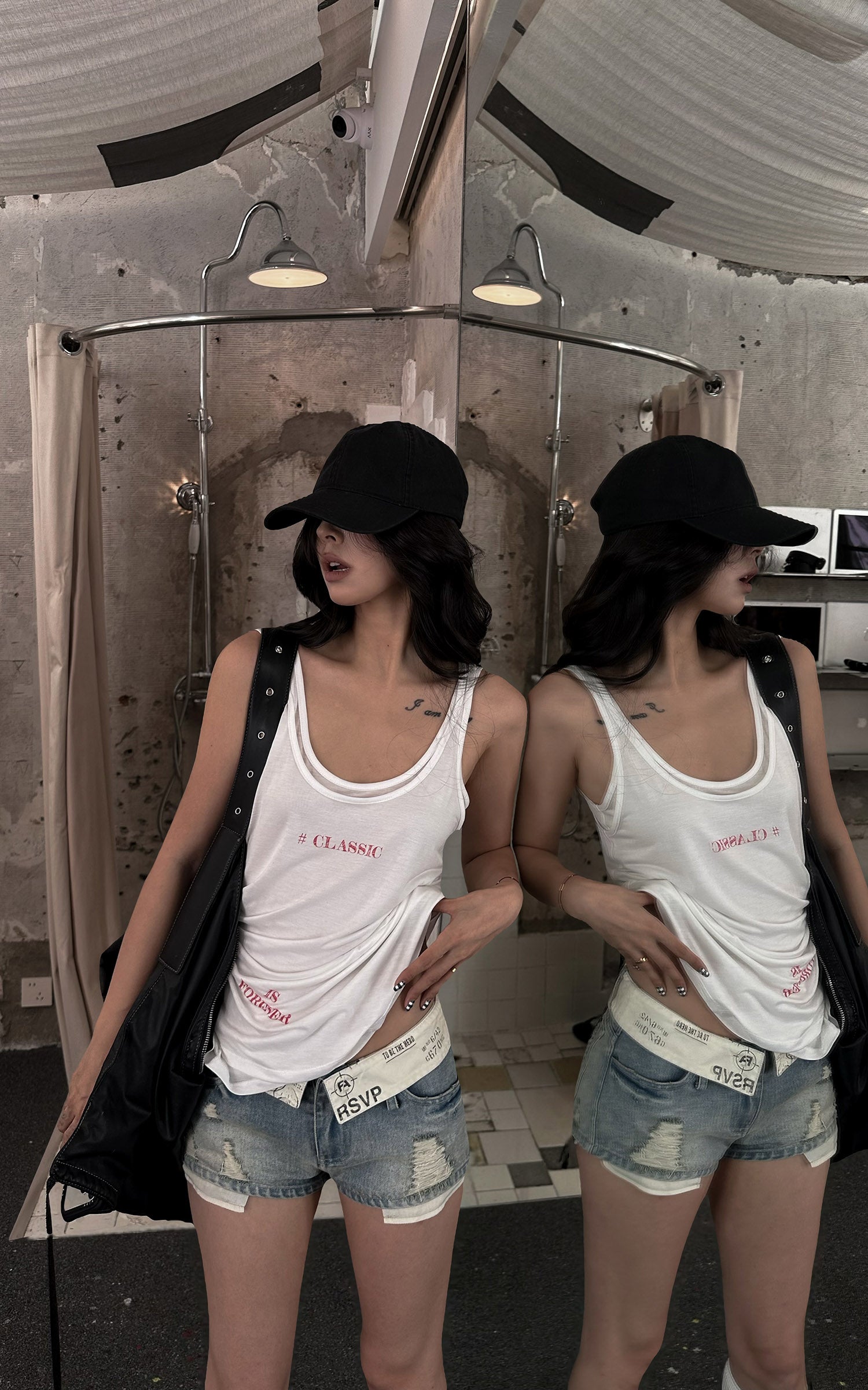 WARDEN EDGE Layered Sheer Tank Top