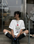 WARDEN EDGE Cherry Sundae Graphic Oversized T-Shirt