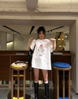 WARDEN EDGE Cherry Sundae Graphic Oversized T-Shirt