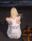 Rase le sol Gothic Letter Mesh Fitted Tank Top