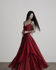 DOINDULGE Scarf Tie Cinched Cami Maxi Dress
