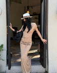 ROVENTE Statement Waist Maxi Skirt