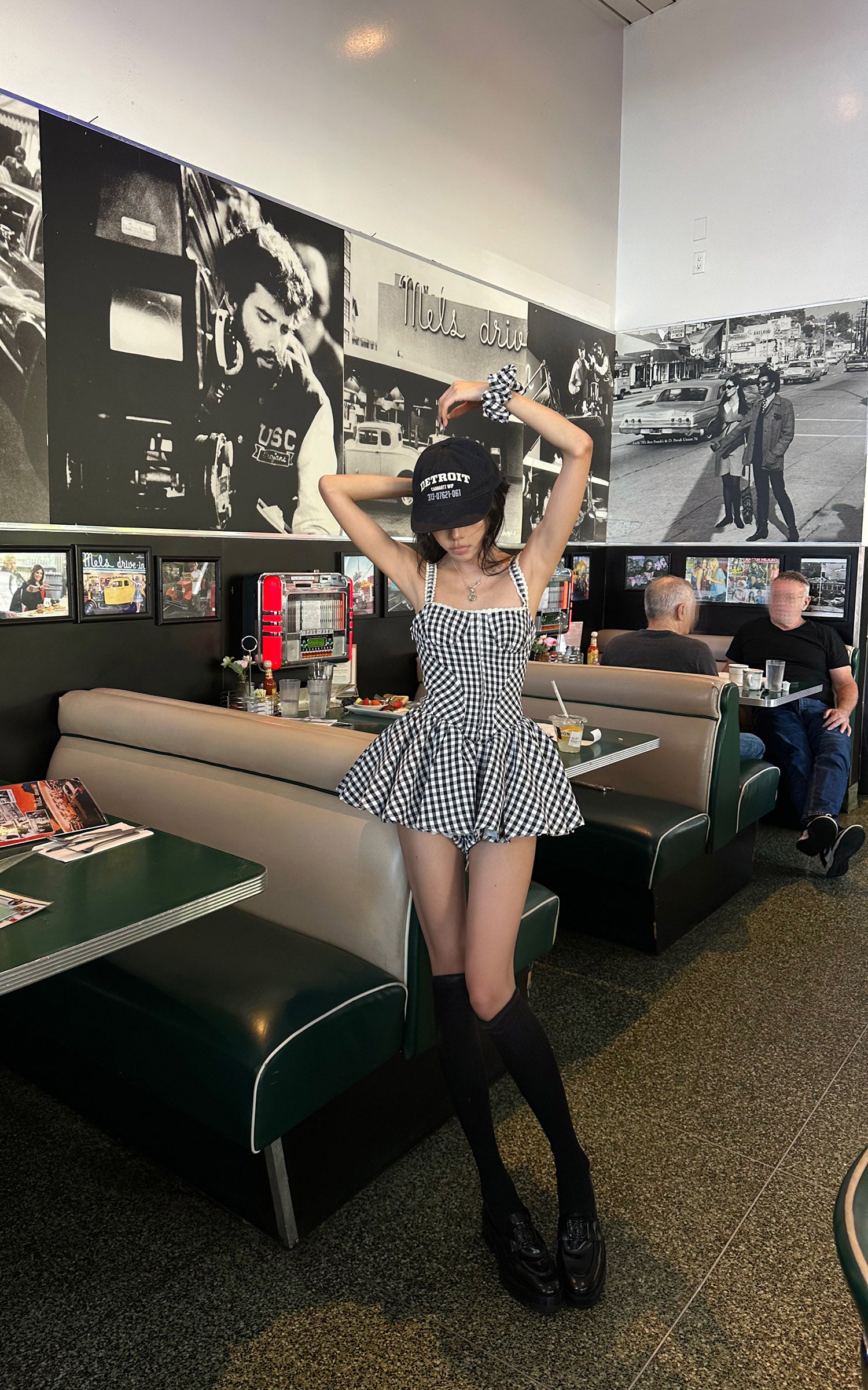 WARDEN EDGE Vintage Gingham Corset Bubble Mini Dress