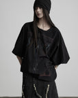 DOINDULGE Oversized Graphic Batwing Sleeve T-Shirt