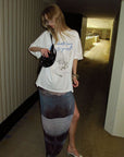 0122stepll Angel Script Oversized Graphic T-Shirt